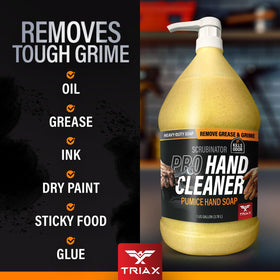 Triax Scrubinator deep-clean-grease for thorough scrubbing without harsh chemicals.