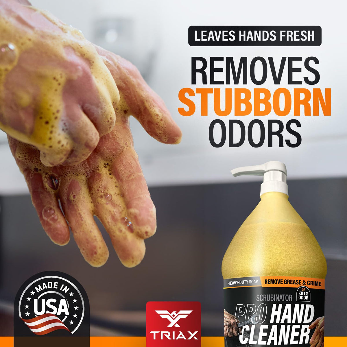 Triax Scrubinator kitchen-workshop-use tackles messes in busy environments.