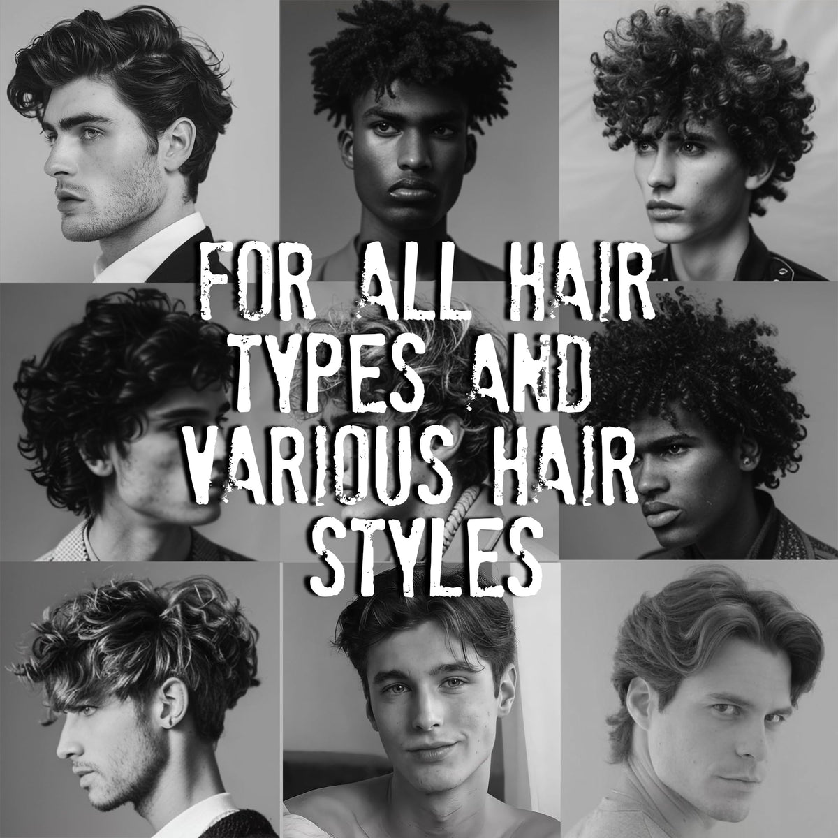 Tribal Chimp all-hair-types capability shown for versatile styling.