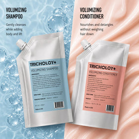 Tricholoy+ Hair root lift closeup shows airy volume.