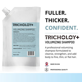 Tricholoy+ Rich lather forms during wash, signaling lightweight fullness.