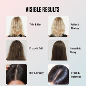 Tricholoy+ Thickening Conditioner detangles ends with weightless hydration.