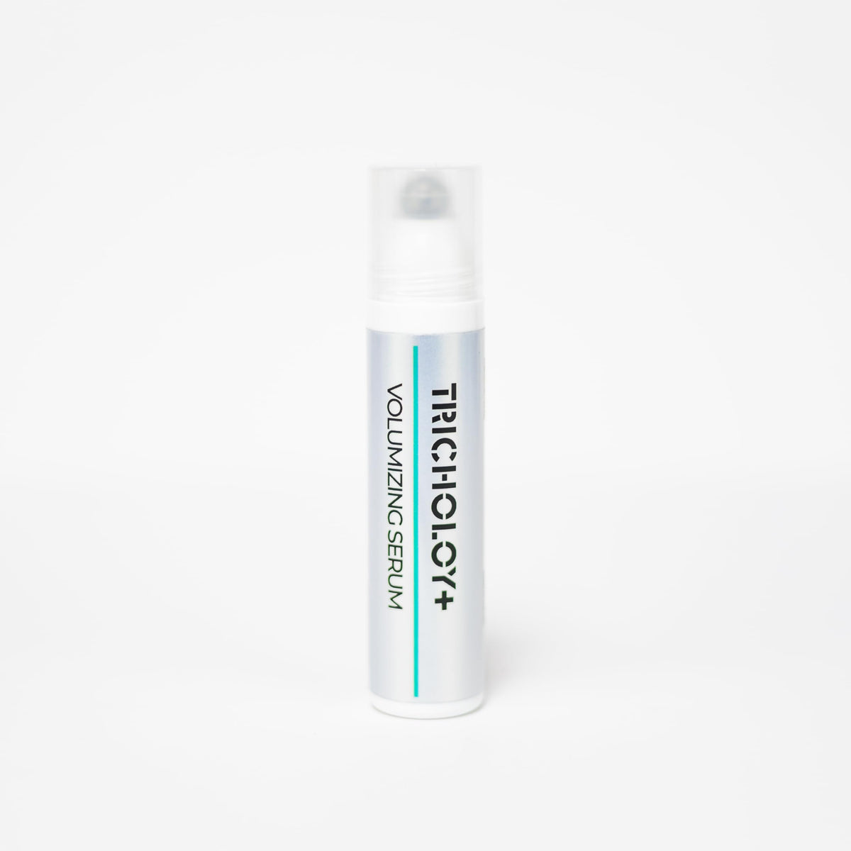 Tricholoy+ Volumizing Scalp Serum roll-on applied to roots for a fuller look.