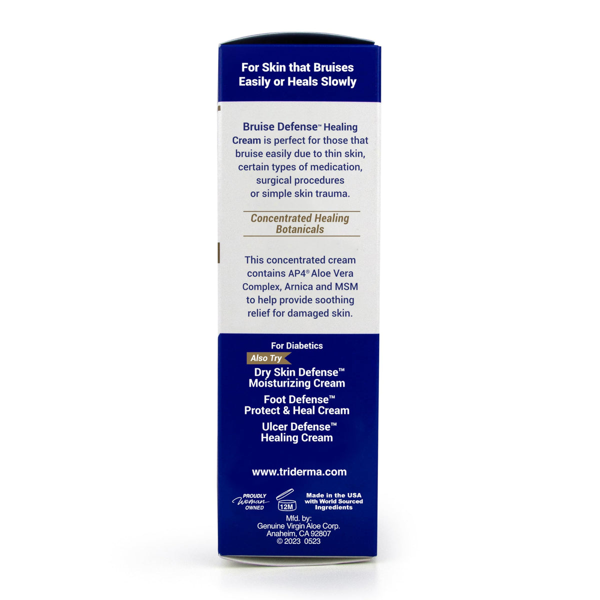 TriDerma fragrance-free label—sensitive skin friendly care