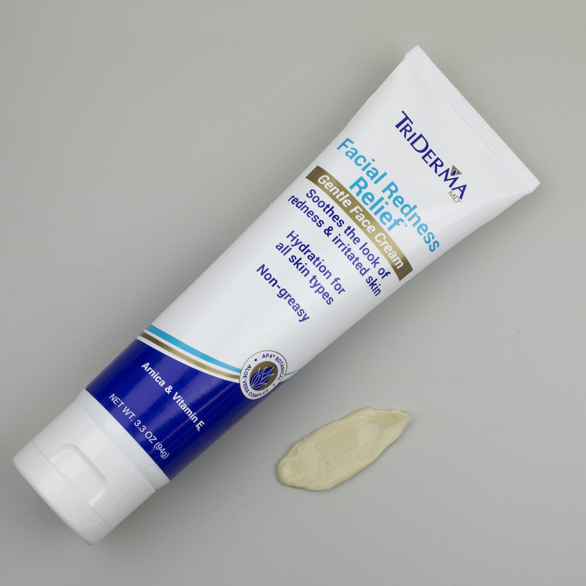 Label emphasizes fragrance-free and gentle formula for sensitive skin