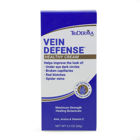Under-eye area application shot featuring TriDerma Vein Defense for a refreshed look