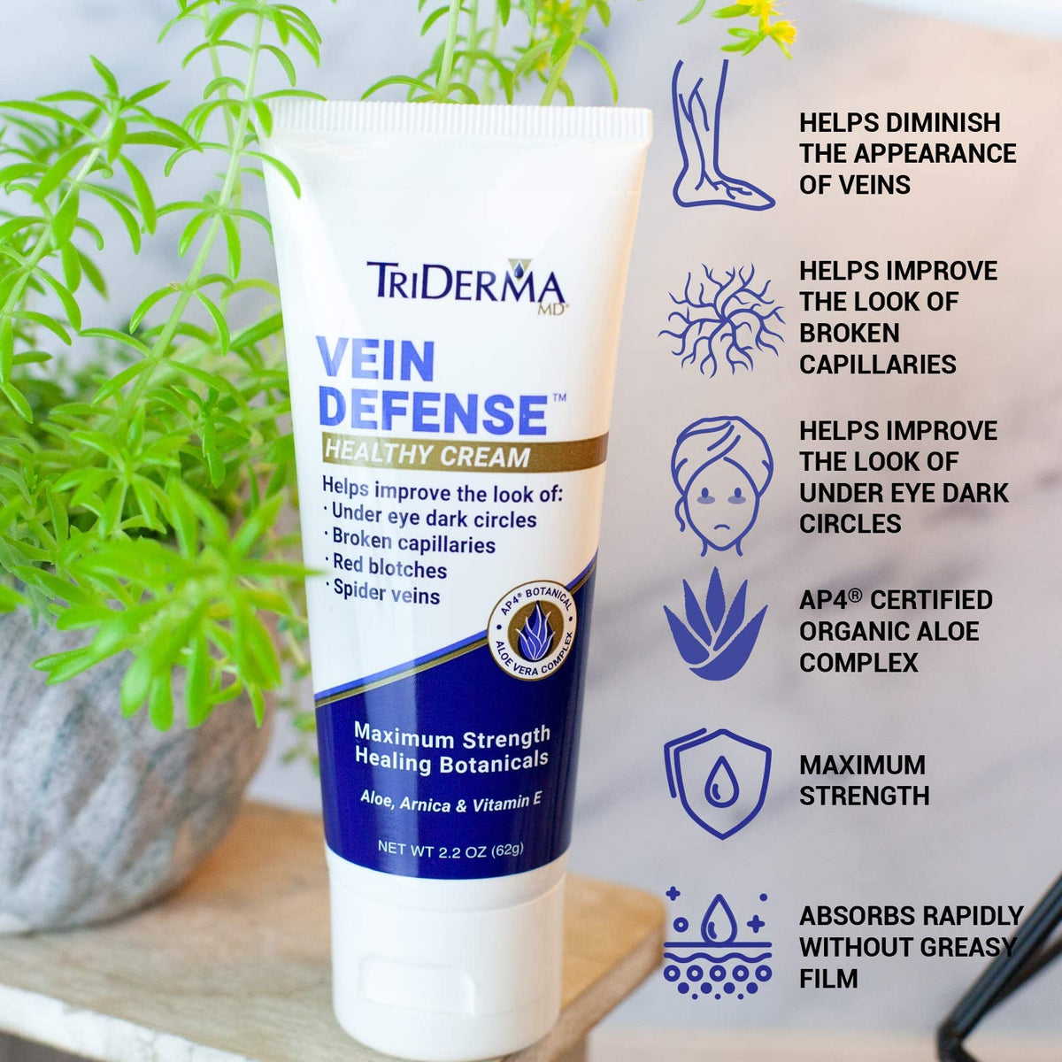 US-made badge highlighting TriDerma's American origins and brand reliability