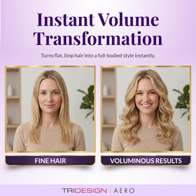 TRIDESIGN Aero Body Infusion applied to damp hair creates weightless texture