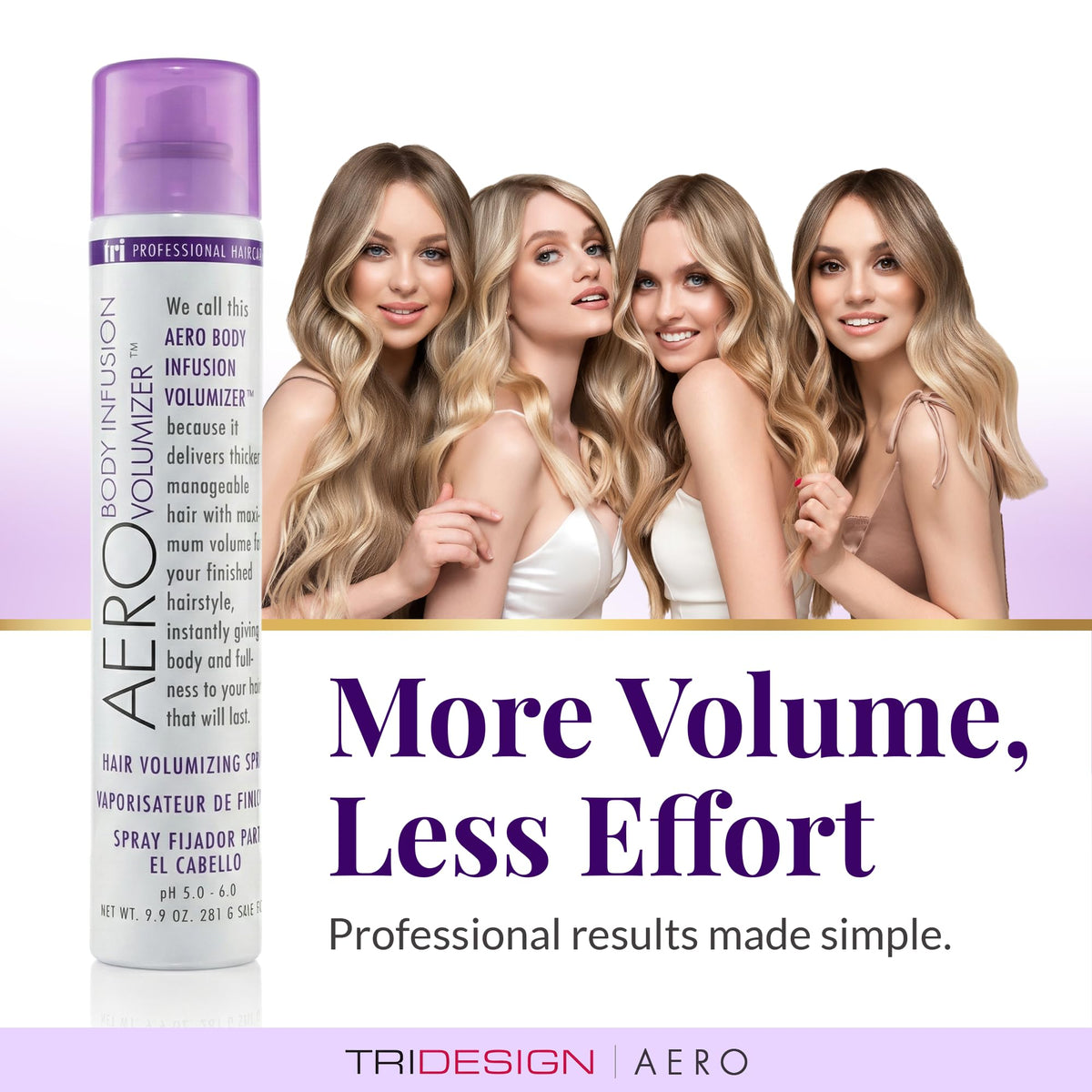 TRIDESIGN Aero Body Infusion helps you achieve a fuller look with weightless feel
