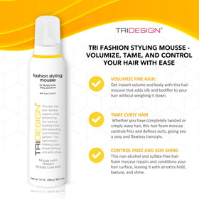 TRIDESIGN TRI Fashion Mousse dispense jet highlighting precise application