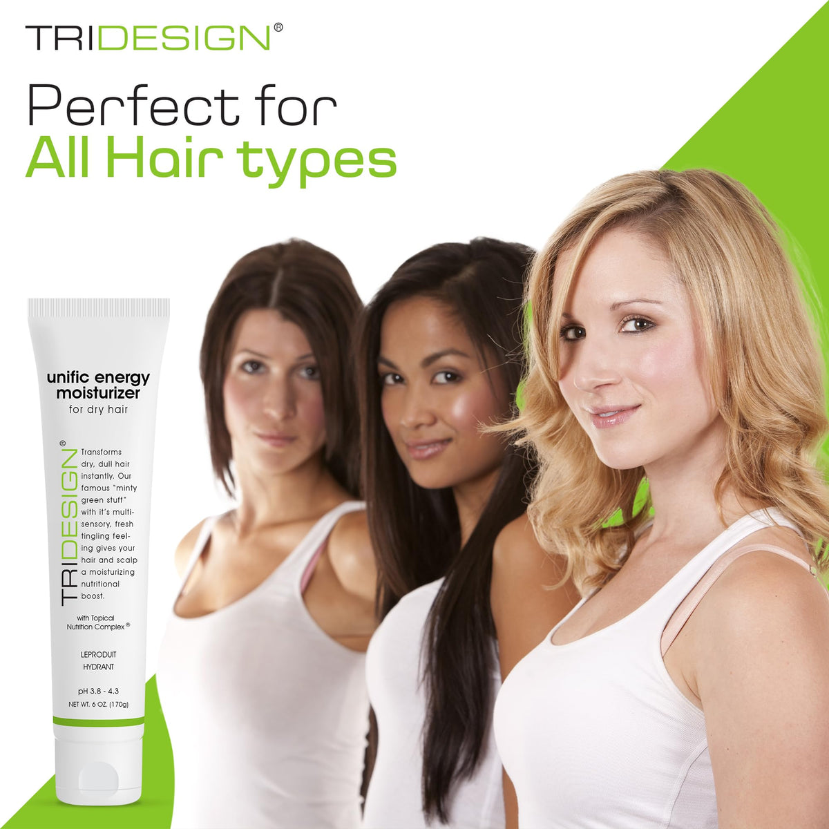 TRIDESIGN Unific Energy applied to curls for defined, hydrated waves.