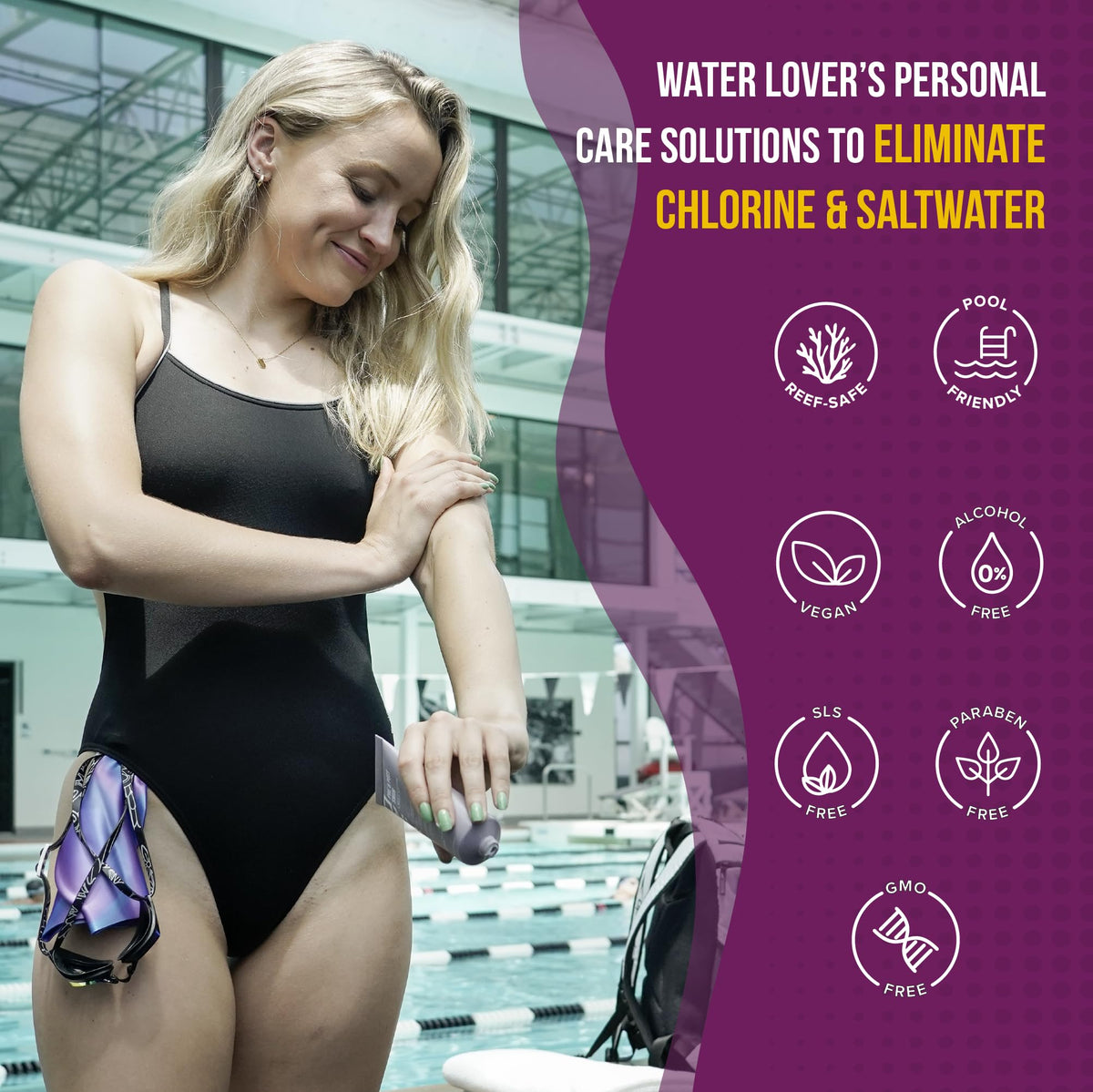 TRIHARD Chlorine Defense hair conditioner delivering hydration after chlorine exposure.