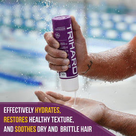 TRIHARD Chlorine Defense post-swim body wash for refreshing skin after swimming.