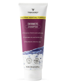 TRIHARD chlorine removal swim shampoo bottle pour for post-swim freshness