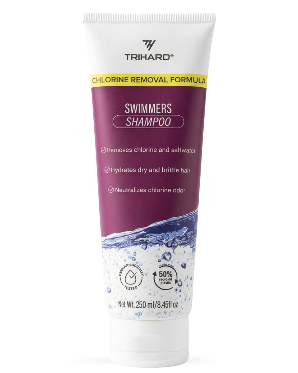 TRIHARD chlorine removal swim shampoo bottle pour for post-swim freshness