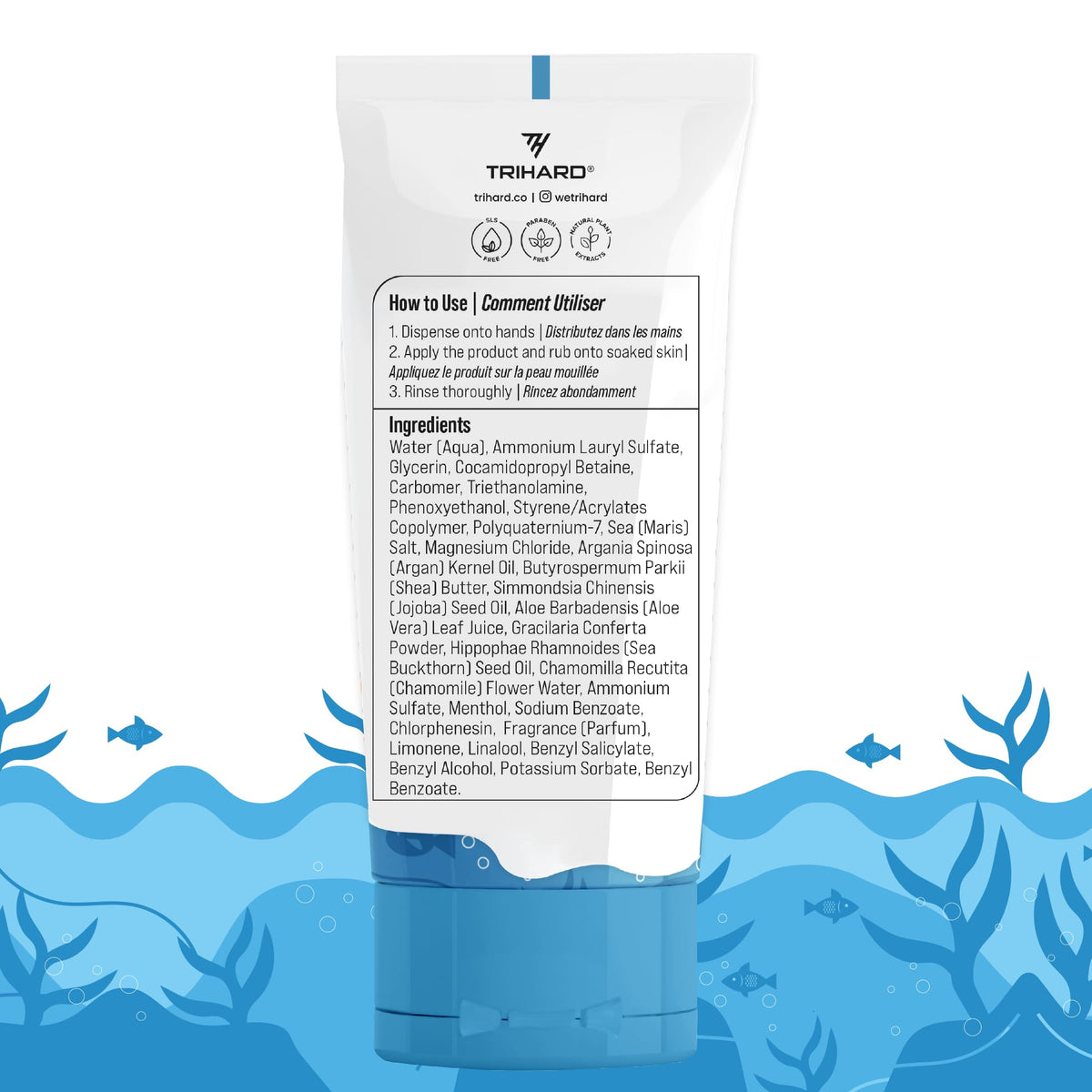 TRIHARD Kids Swim Wash post-swim rinse indicates clean, refreshed skin after beach day
