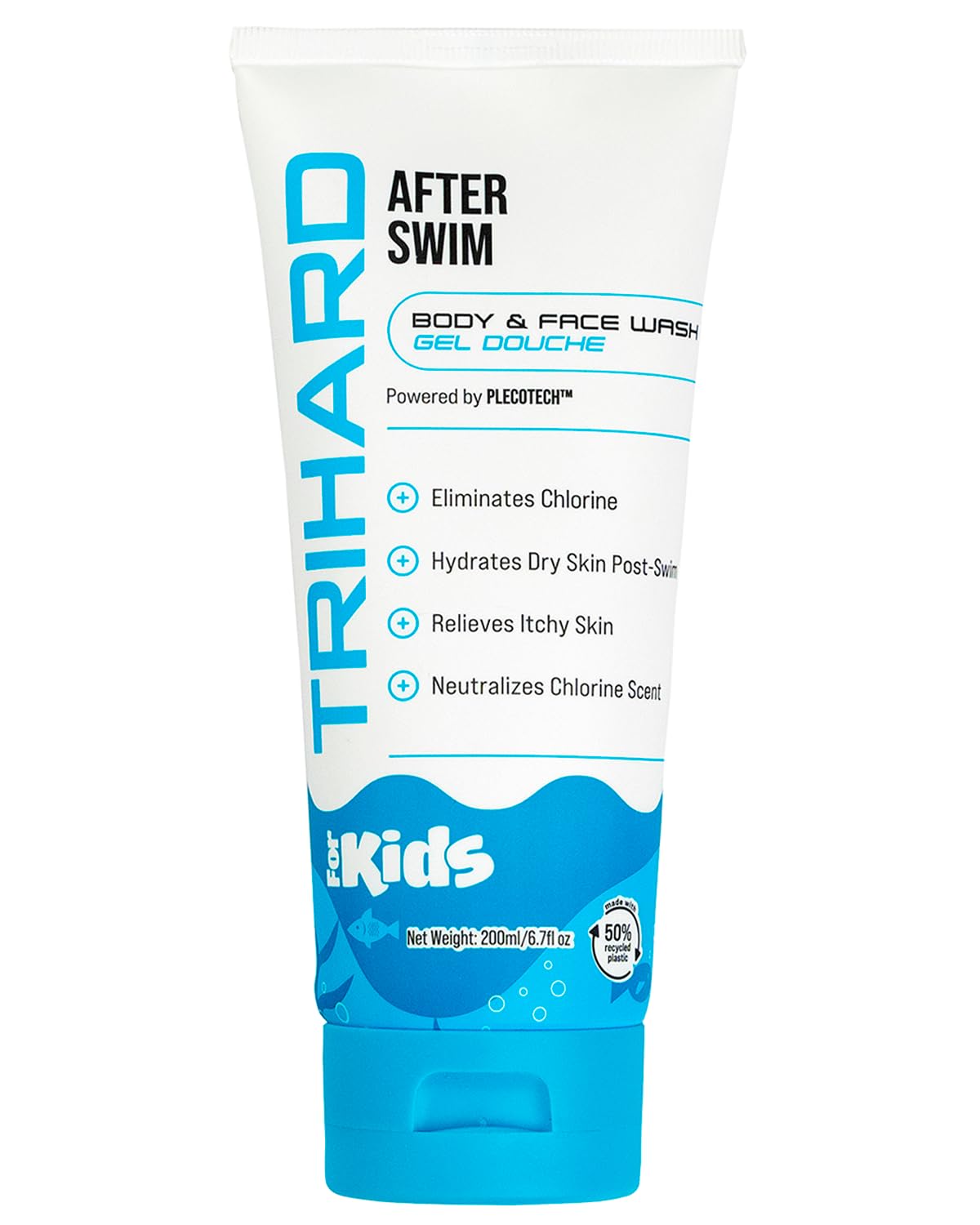 TRIHARD Kids Swim Wash bottle pour shows easy post-swim cleansing after class