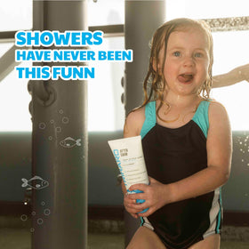 TRIHARD Kids Swim Wash soft-skin closeup emphasizes hydrating formula