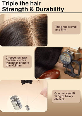 Triippy 0-10mm ultra-thin Swiss lace detail for an invisible hairline
