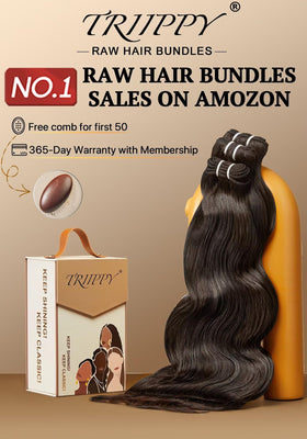 Triippy Body Wave Bundles natural color 18 inch length ready to blend with your hair