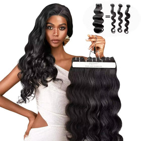 Triippy Body Wave Cambodian hair close-up showing cuticle alignment.