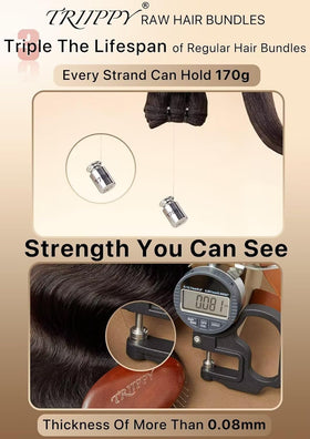 Heat-styling ready Triippy bundles for quick, salon-like looks at home.