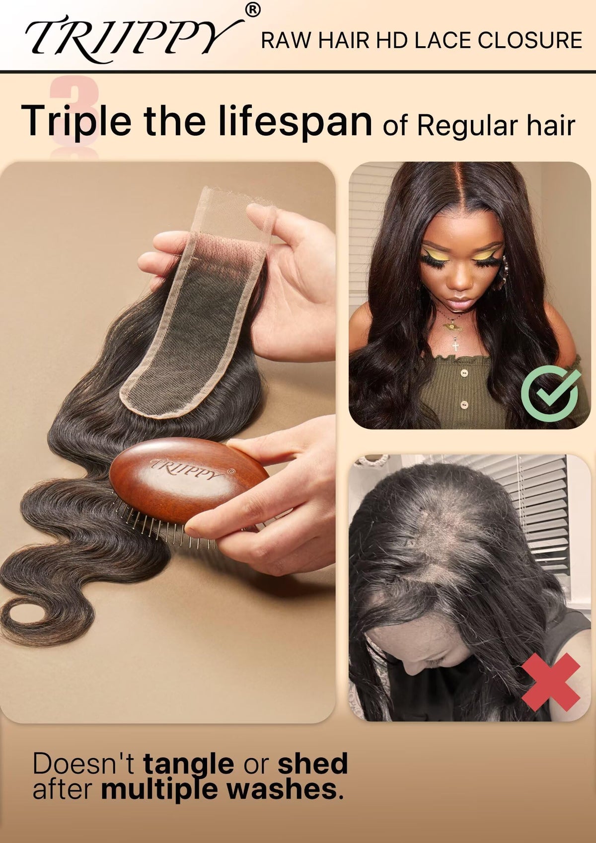 Triippy Swiss HD lace detail closeup highlights discreet, skin-friendly blend.