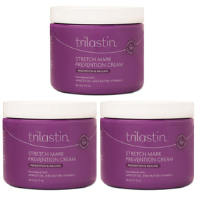 TriLASTIN Stretch Mark Cream pour bottle shows hydration for pregnancy skin