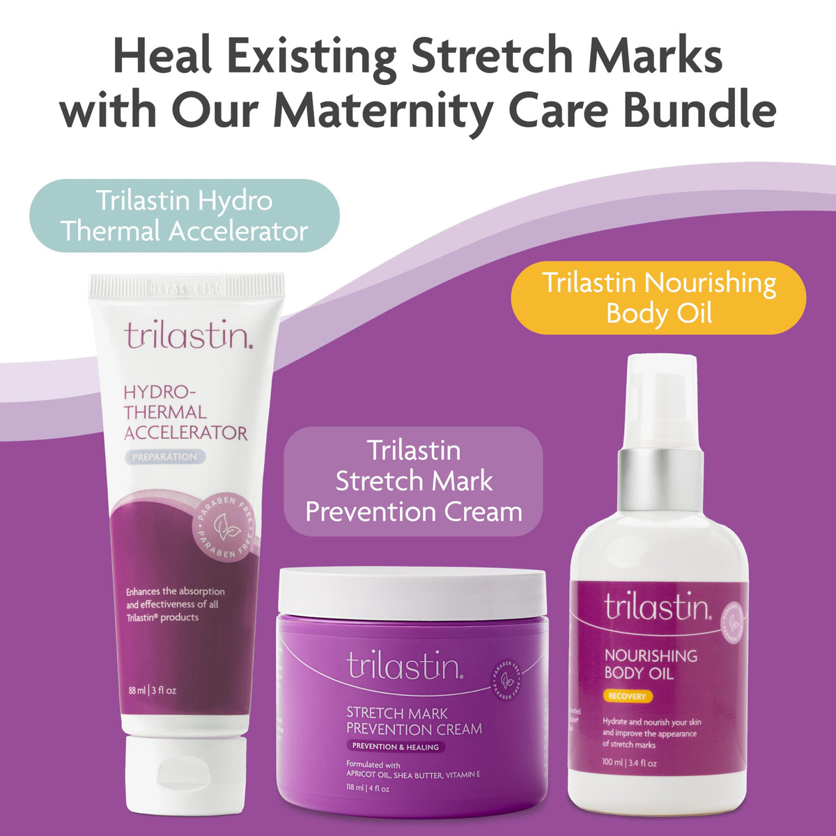 TriLASTIN with vitamin E conveys nourishing skin support