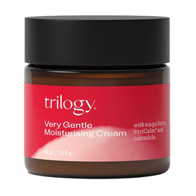 Trilogy Very Gentle Moisturising Cream bottle pump for easy daily use on sensitive skin