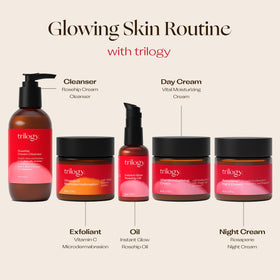Trilogy Vital Moisturising Cream barrier repair closeup communicates strengthening daily care.
