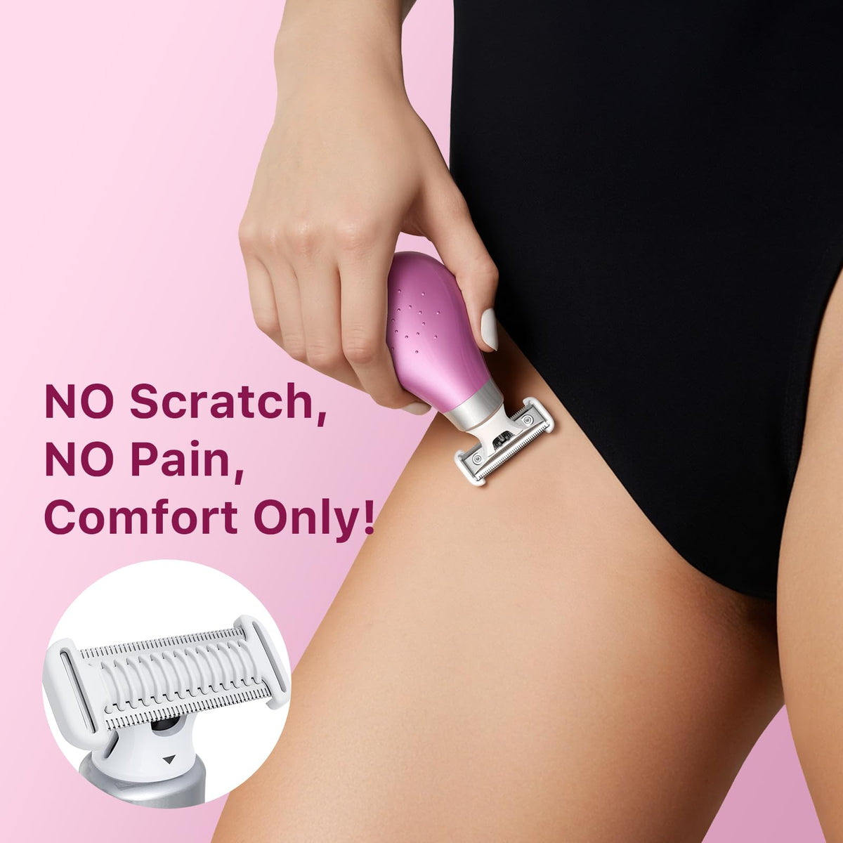 Trimcoo bikini trimmer 7000rpm motor for fast precise trimming
