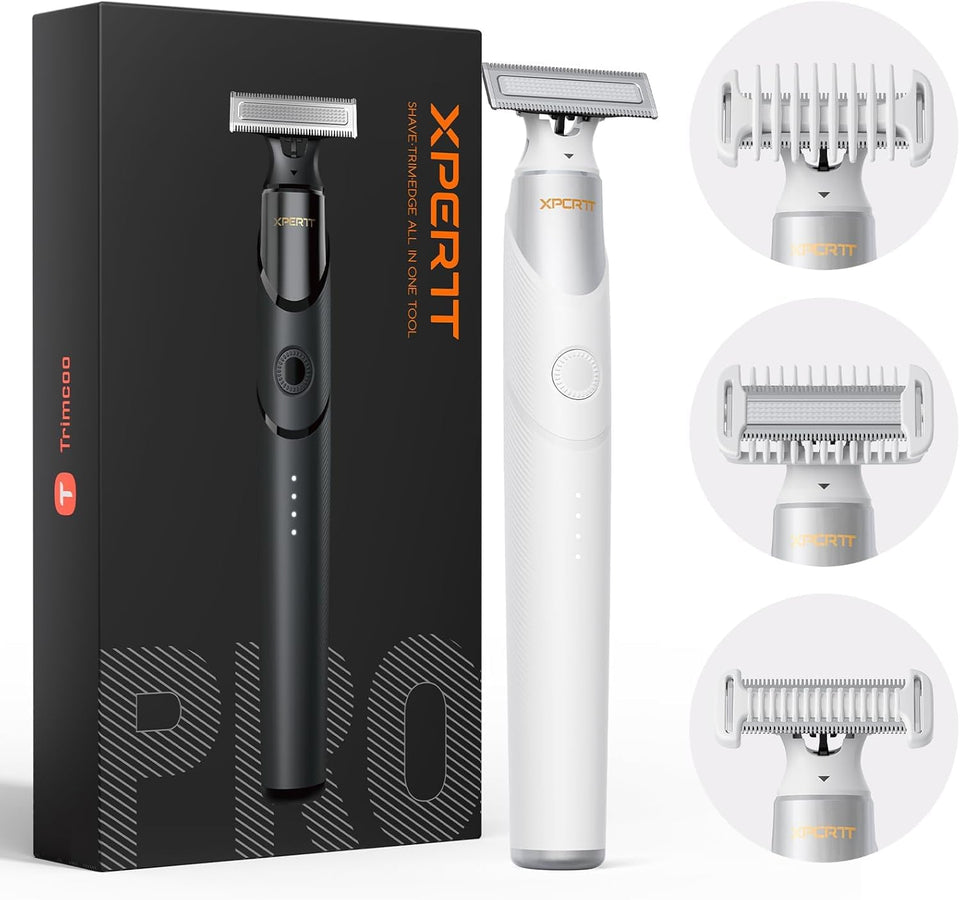 Trimcoo Electric Groin & Body Trimmer with magnetic blade for easy cleaning