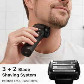 Trimcoo 5-blade foil close-up highlights precise German blades for smooth shaving