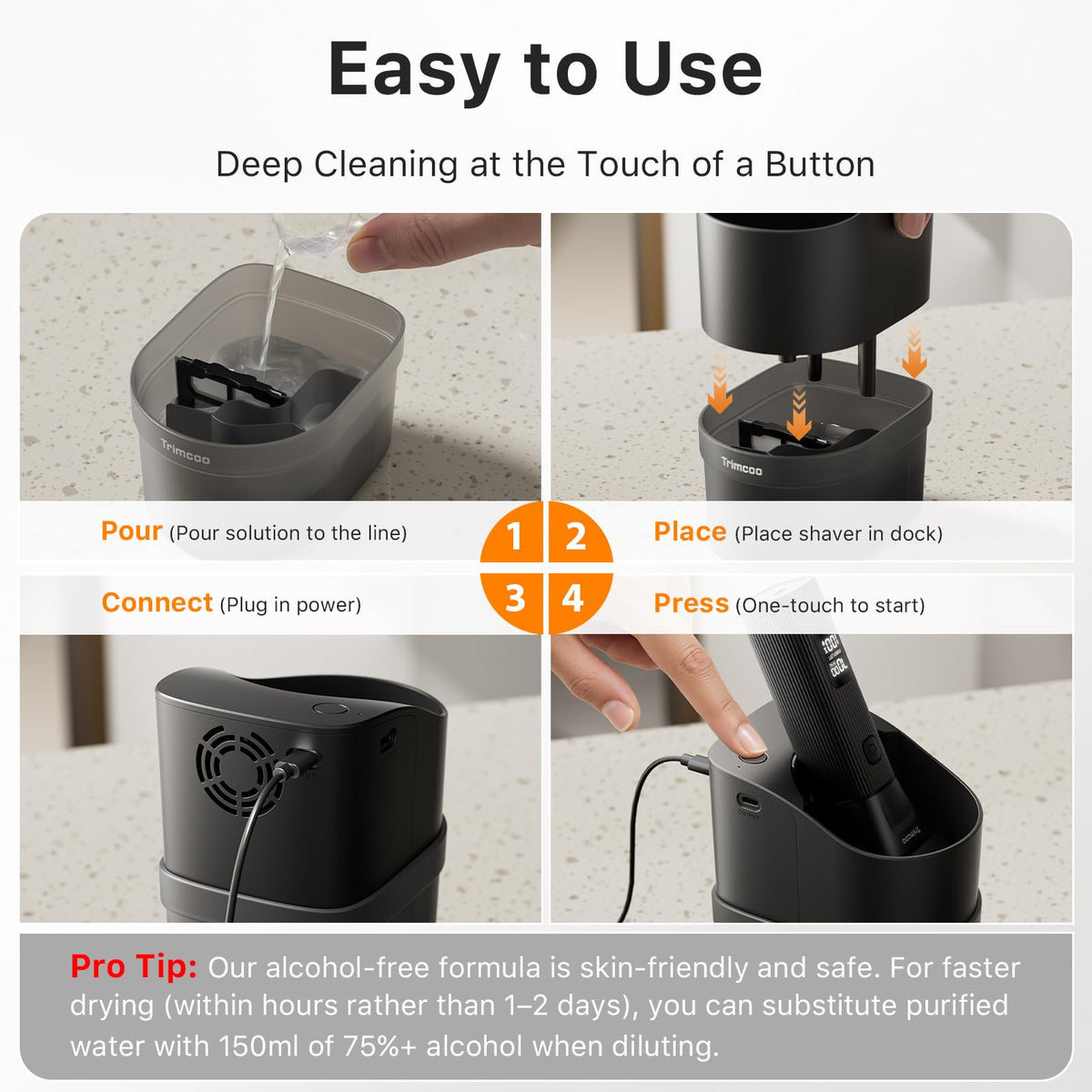 Trimcoo long 180-minute runtime keeps grooming uninterrupted during trips