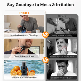 Trimcoo shaver with pop-up trimmer enables precise sideburns and beard detailing