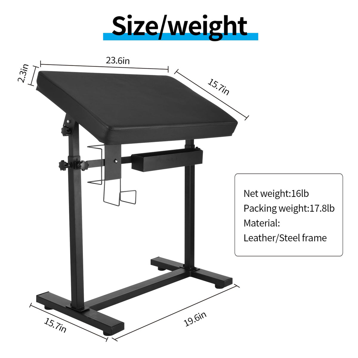 Tripartite arm rest base demonstrates stable support across studio floors