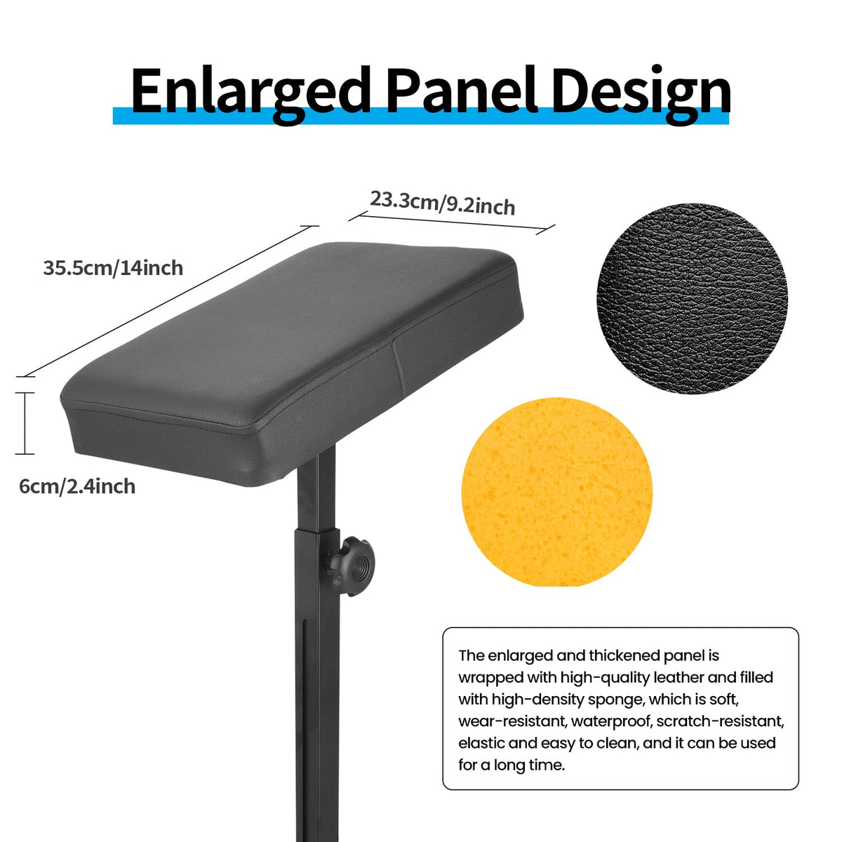Tripartite Tattoo Armrest Stand's stable four-corner base provides steady support.