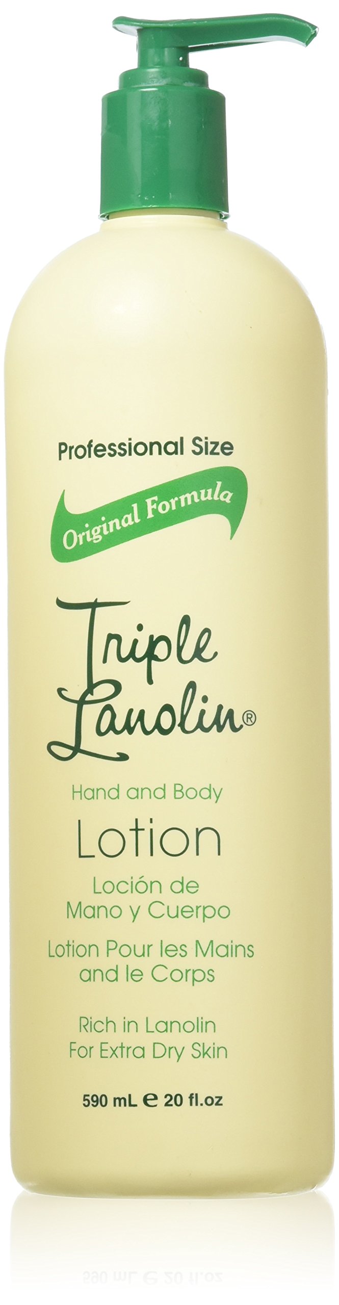 Triple Lanolin Original Formula bottle offers rich hydration for dry skin and daily care.