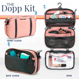 TRIPPED Mesh pockets expand to organize essentials inside the bag