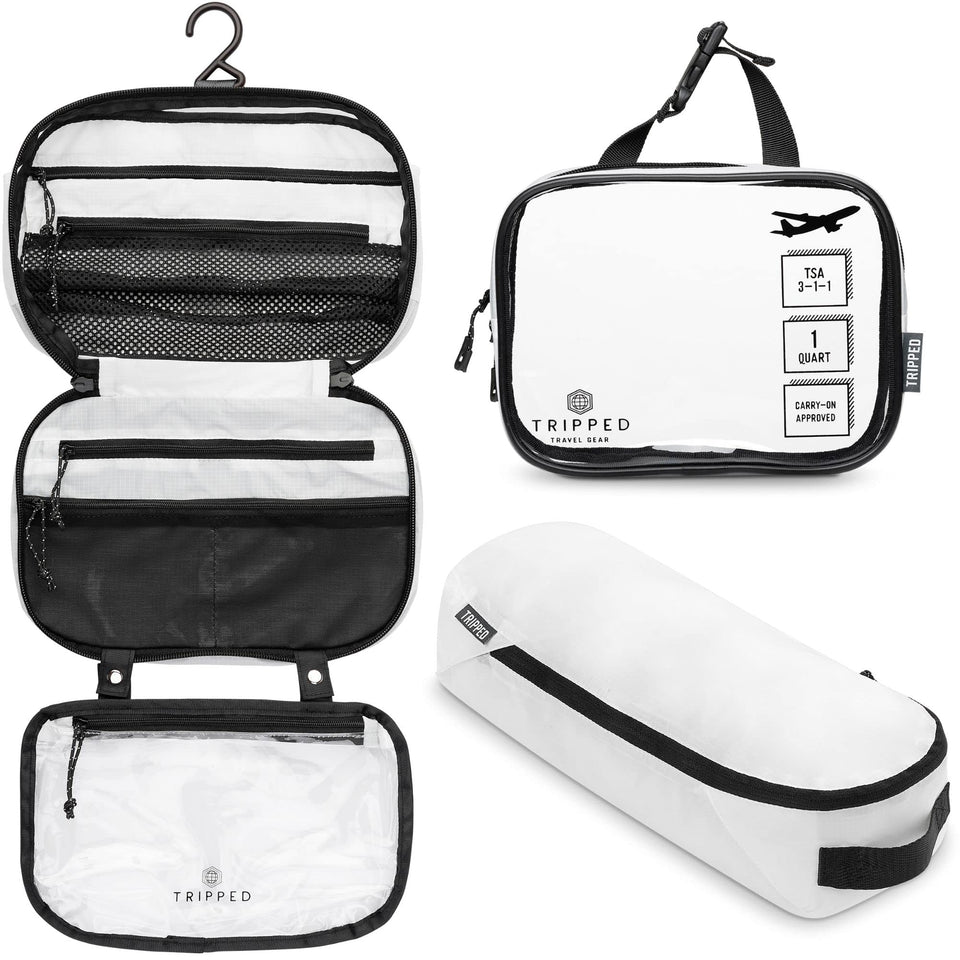 TRIPPED Toiletry Bag Hanging keeps essentials organized on the go.