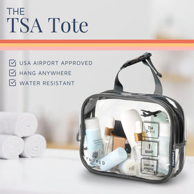 TRIPPED TSA quart liquids bag clears security screens and stays compact