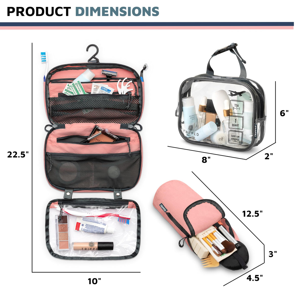 TRIPPED Ultralight Accessory Organizer keeps cords and cosmetics tidy