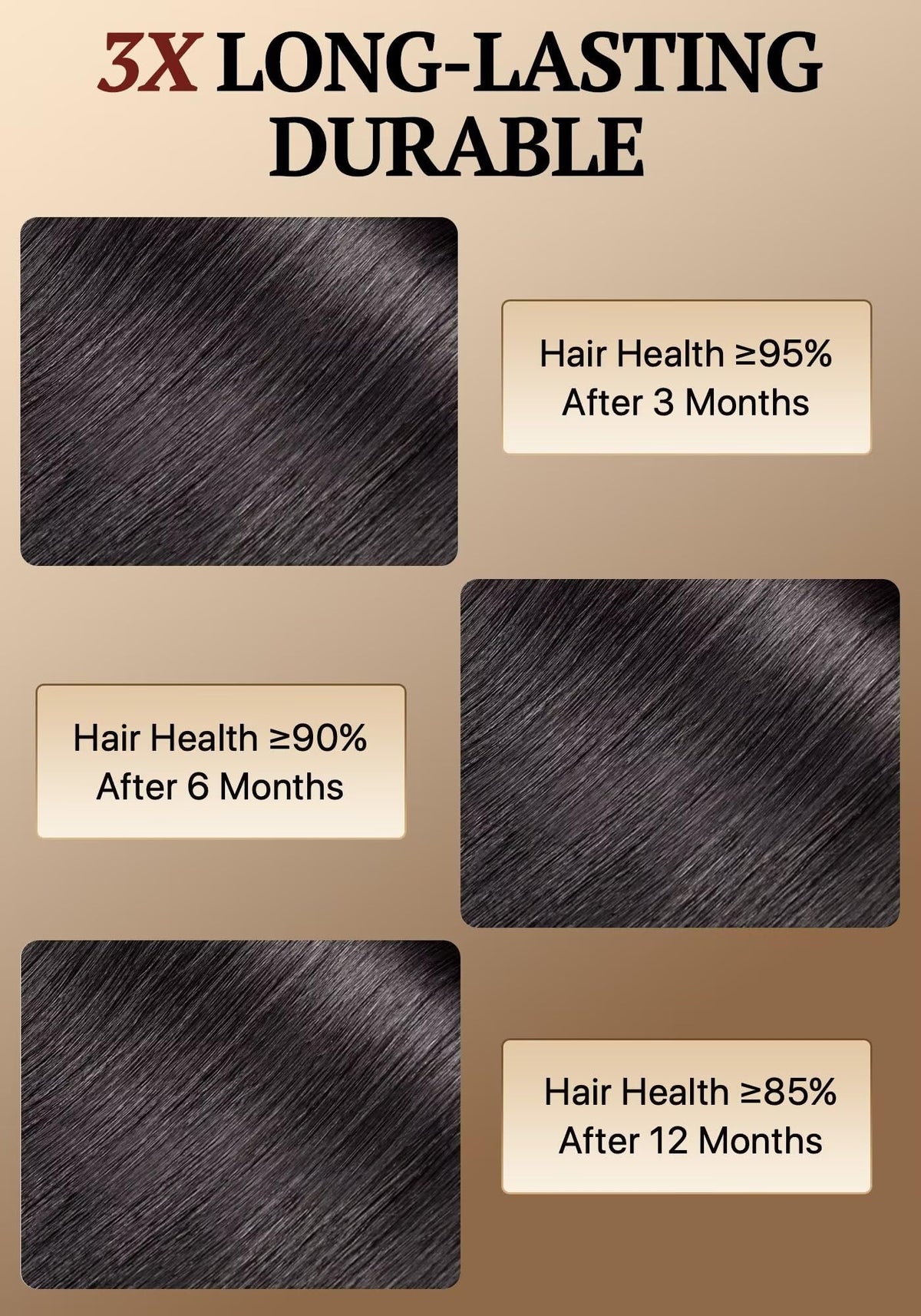 Triippy straight bundles satin-smooth gloss finish after styling.
