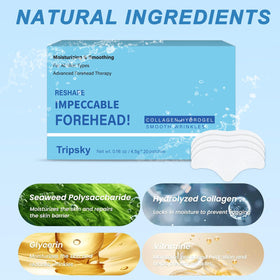 Tripsky jelly hydrogel forehead patches provide deep hydration for supple skin.
