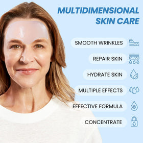 Tripsky seaweed polysaccharide formula hydrates and nourishes the forehead.