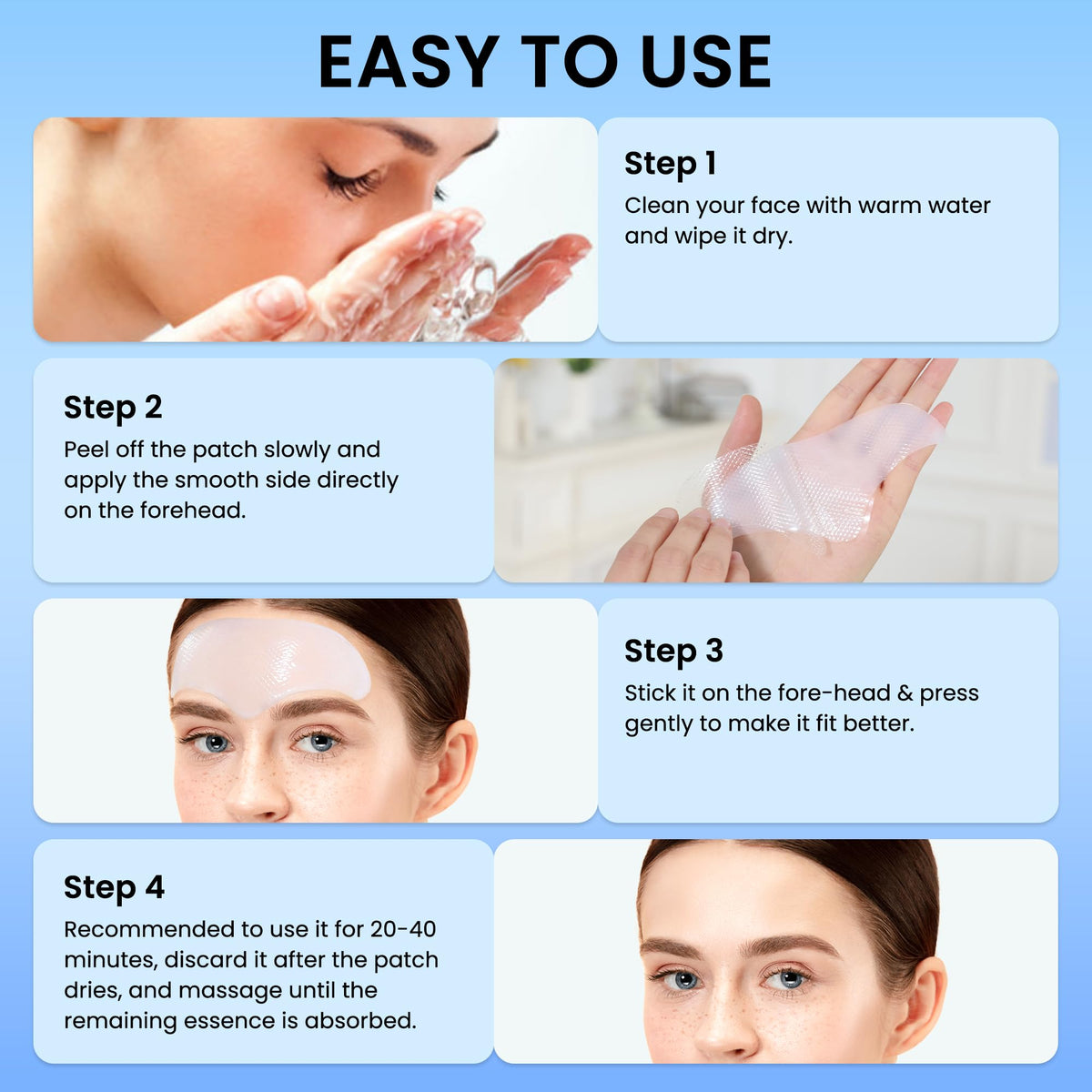 Tripsky vitamin E-infused patches moisturize and support skin health.