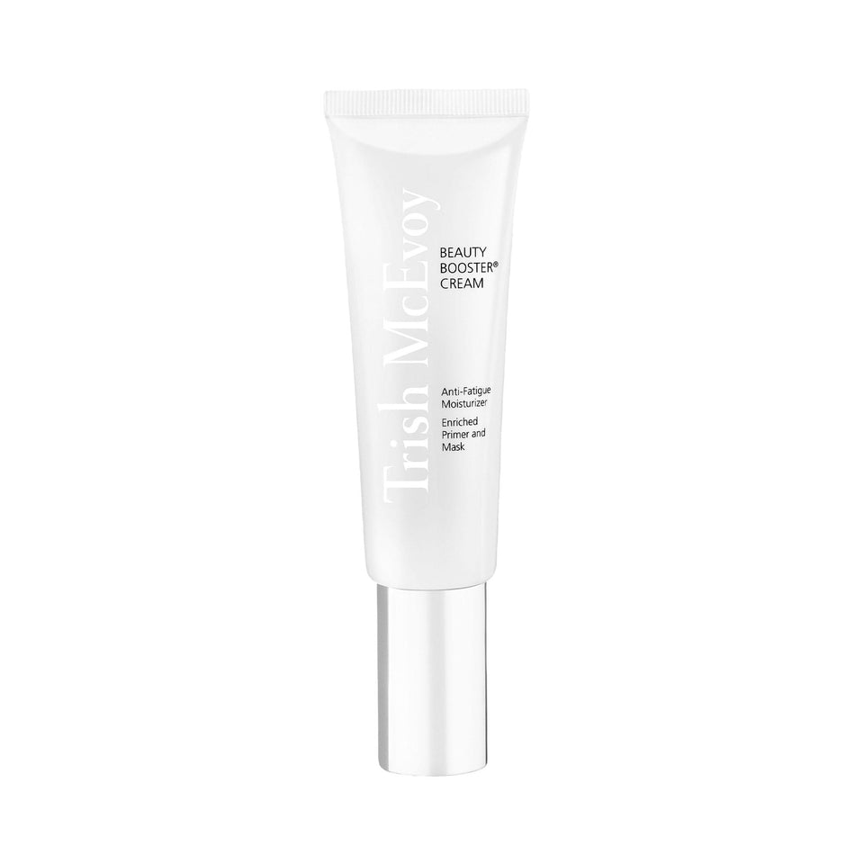 Trish McEvoy Beauty Booster Cream jar closeup showing rich texture for daily hydration.
