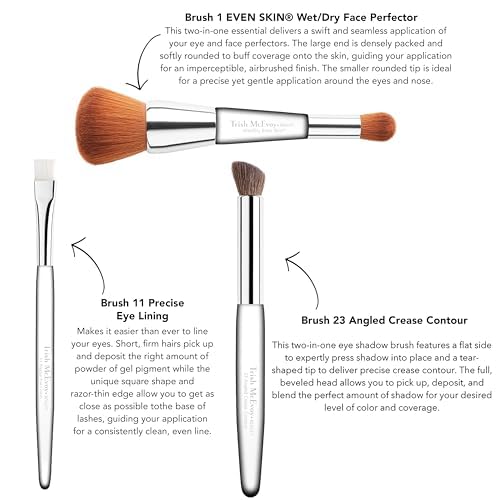 Trish McEvoy Brush 1 Even Skin precision-tip for eyes and nose detailing and precise blending.