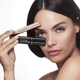 Lashes appear thicker and more defined after applying Trish McEvoy mascara.